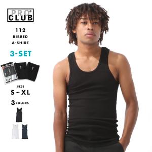 プロクラブ タンクトップ メンズ 3枚セット 112-3PIECES USAモデル PRO CLUB XL XXL LL 2L【返品・交換不可】【メール便可】[a-shirts]