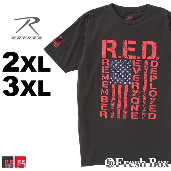 [ビッグサイズ] ロスコ Tシャツ 半袖 メンズ プリント クルーネック 2XL/3XL USAモデ...