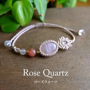 レピドライト＆グリーンストロベリークォーツのマクラメ編みネックレス　天然石 レピドライト＆グリーンストロベリークォーツのマクラメ編みネックレス