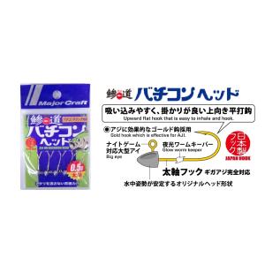 メジャークラフト 鯵道 バチコンヘッド 0.5g 太軸 221564