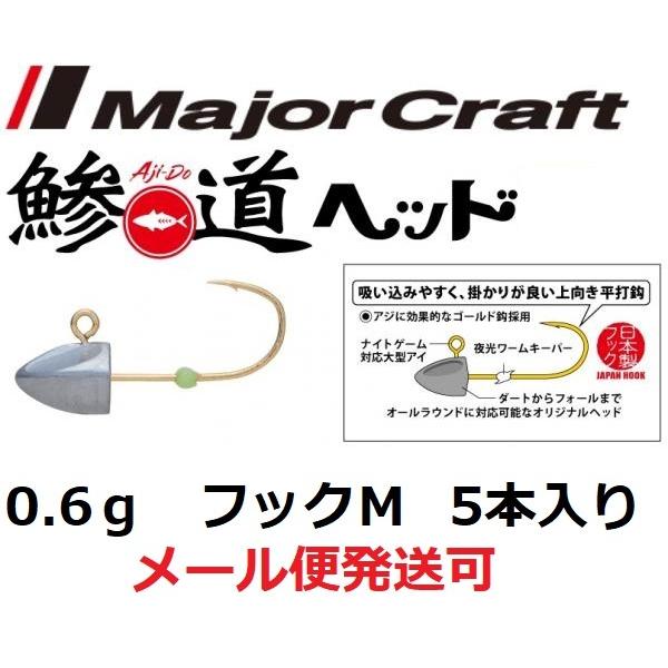 メジャークラフト 鯵道ヘッド 0.6g フックサイズ M 221977