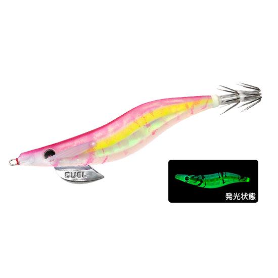 デュエル LQ レンズエギ 透明布巻 2.5号 8.GLOP ゴースト夜光オーロラピンク 54306...