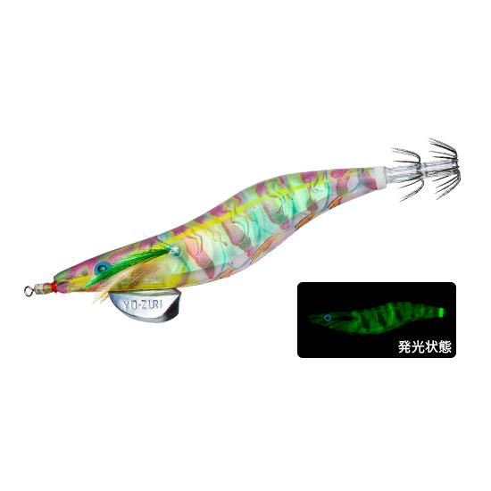 デュエル ヨーヅリ アオリーQ 3D 3.0号 6.LRKE 夜光リアルクルマエビ 549420 在...
