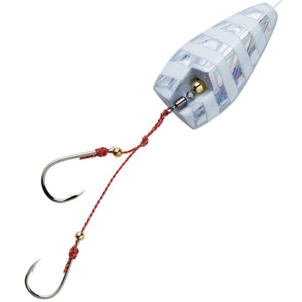 ハヤブサ 無双真鯛 貫撃遊動テンヤ 10号 7.ケイムラゼブラグロー 897064