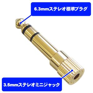 変換アダプタ 3.5mmステレオミニプラグ→6...の詳細画像2