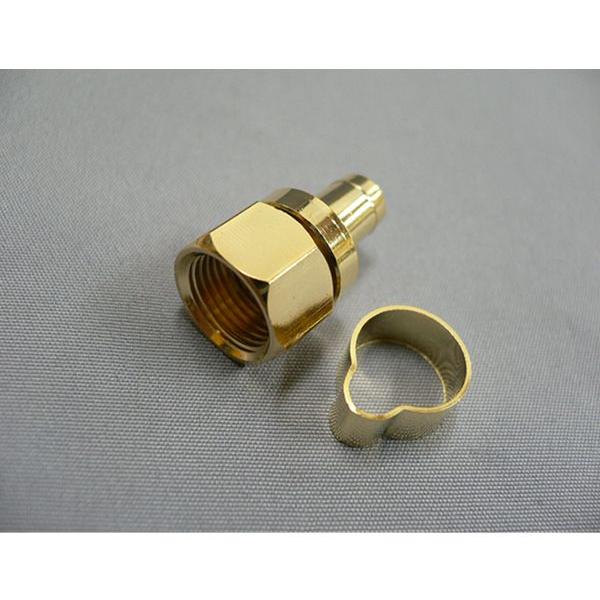 フジパーツ アンテナ接栓 5C用 4K8K放送対応 F型接栓 金メッキ リング付き 10個入り AF...