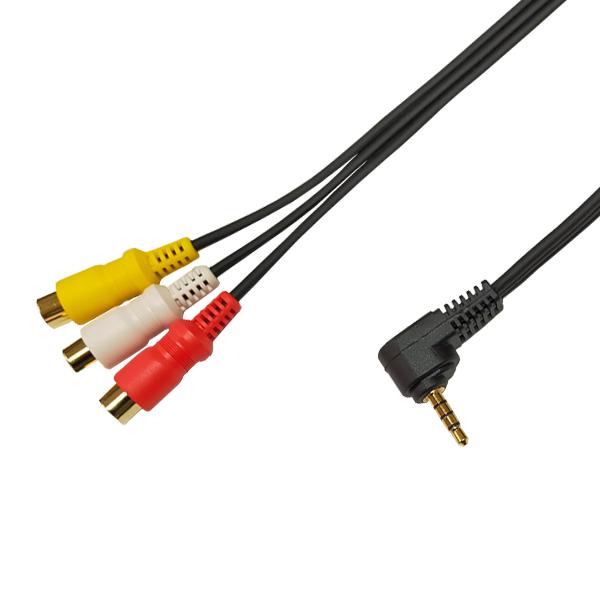 [5m][W]3.5mm 4極ミニプラグ-RCA(赤・白・黄)メスケーブル [CTIA規格]C-06...