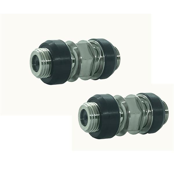 [2個セット]F型中継接栓 防水型 アンテナ線 延長用 中継コネクタ 両端 F型ジャック (メス-メ...