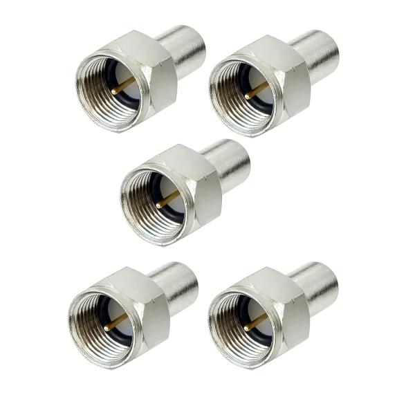 [5個入]F-FACTORY 電流カット型 アンテナ ダミー抵抗(終端器)アンテナ分配器やF型空き端...