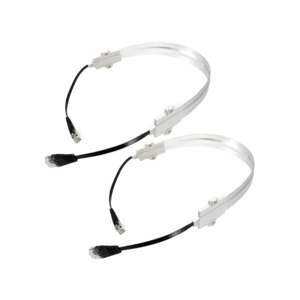 [2個セット]F-Factory Cat.6準拠 高耐久 隙間LANケーブル 50cm サッシ窓や扉...