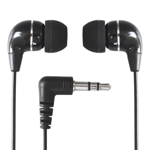 ダイナミック密閉型 カナル型 ステレオ イヤホン 1m (ブラック) ラジオ用 3.5mm L型/L...