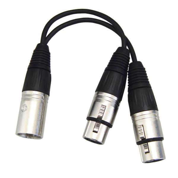 F-Factory XLR/キャノンプラグ(オス) - XLR/キャノンプラグ(メス)×2 分配ケー...