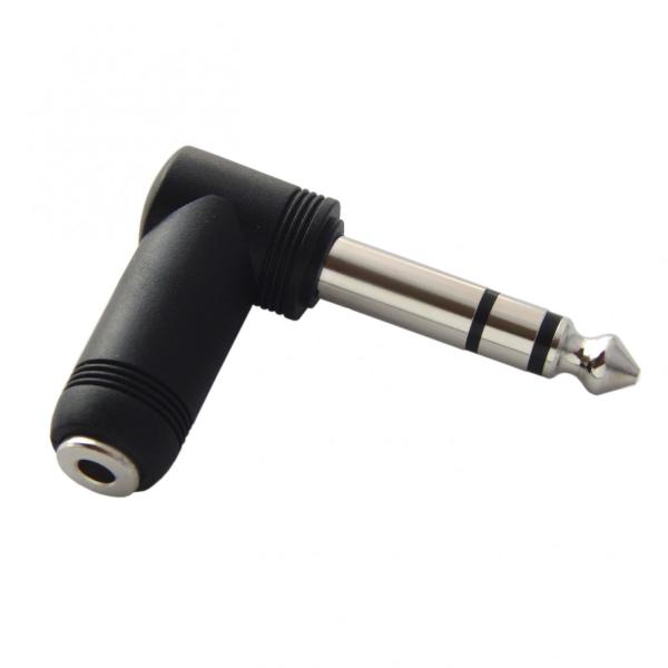 3.5mm ステレオミニプラグを6.3mm ステレオ標準プラグにL型変換 プラグ PLG-L03