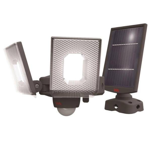 [RITEX/ムサシ]【太陽光＋USB充電】7.5W×2灯省エネ 節電 屋外 防水 人感センサー 調...