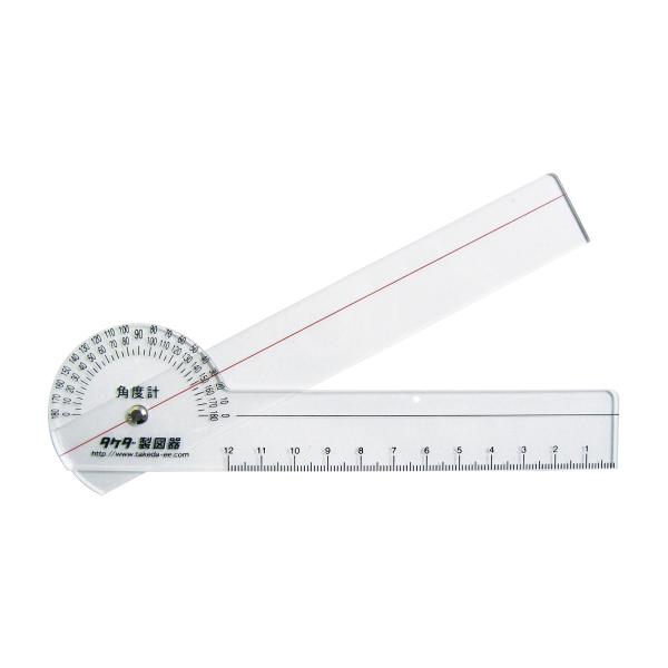 角度計（透明・透明）計測線２本入 25-3091