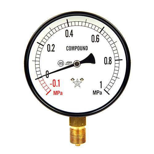 右下精器 汎用圧力計Ａ１００ Ｇ３／８ Ｓ４１ ＋１Ｘ−０．１ＭＰＡ