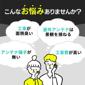 室内アンテナ テレビ 360度全方位受信 貼る...の詳細画像4