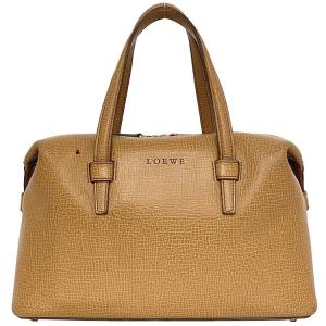 美品✨　LOEWE ナッパレザー　ミニボストンバッグ　アナグラム　ゴールド金具 美品】LOEWE ロエベ レザー ハンドバッグ ミニボストンバッグ