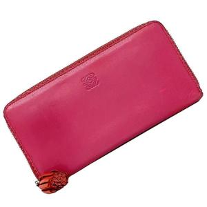 LOEWE ロエベ ラウンドファスナー 長財布 ピンク アナグラム 101203