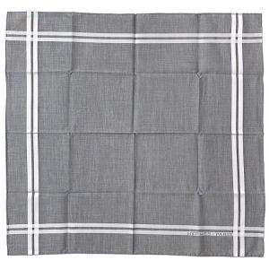 HERMES エルメス ハンカチ グレー ホワイト タグ付き 未使用 美