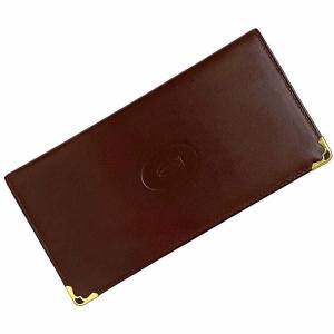 Cartier 二つ折り財布 CARTIER カルティエ マストライン 二つ折り財布（小銭入れあり