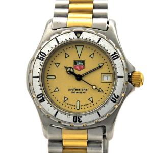 タグホイヤー プロフェッショナル 974 013 ゴールド シルバー コンビ 中古 贈物 ステンレススチール サファイアガラス Heuer 腕時計 メンズ