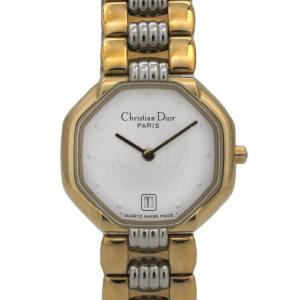 クリスチャン ディオール 腕時計 オクタゴン ゴールド シルバー コンピ