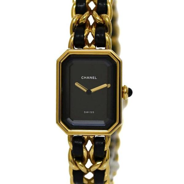 シャネル 腕時計 プルミエール ゴールド ブラック H0001 美品 レディース 時計 Ｌサイズ S...