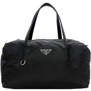 【PRADA】プラダ 三角プレート ナイロン ミニ ボストンバッグ PRADA◇ミニボストンバッグ/ハンドバッグ/ナイロン