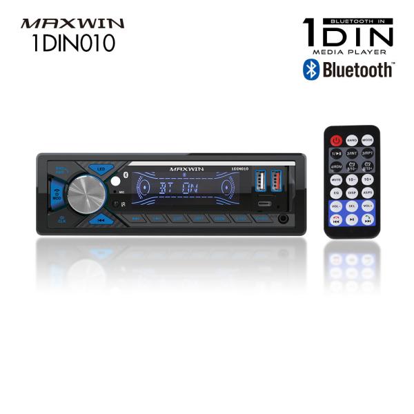 カーオーディオ 1DIN メディアプレーヤー デッキ プレーヤー Bluetooth 車載 USB ...