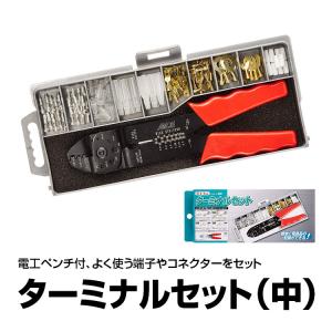 エーモン ターミナルセット E2 電工ペンチ 端子 コネクター