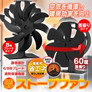 ストーブファン 8枚羽根 薪ストーブ 石油スト...の詳細画像1