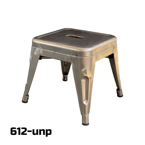 ワークスツール　座面高さ31cm　スチール座面　無塗装　【612-unp】