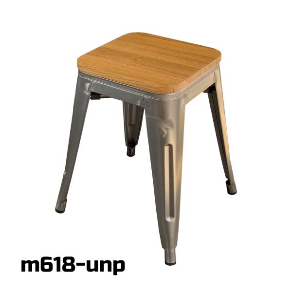 ワークスツール　座面高さ46cm　木座面　無塗装　【m618-unp】