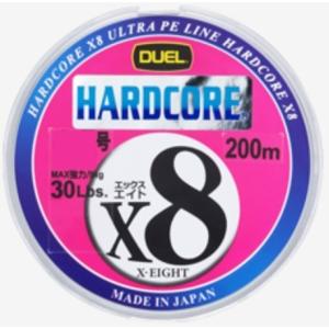 デュエル/DUEL ハードコアX8 200m 0.6, 0.8, 1, 1.2, 1.5, 2号 HARDCORE 8本組PEライン 汎用PE 万能PE 国産・日本製｜f-marin3