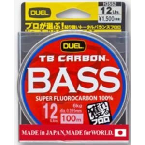 DUEL TBカーボン BASS 100m 8,10,12Lbs 2,2.5,3号 フロロカーボンライン(定形外郵便対応)｜f-marin