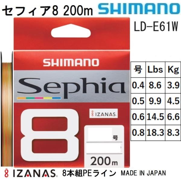 (2023年モデル)シマノ/SHIMANO セフィア8 200m 0.4, 0.5, 0.6, 0....