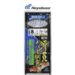 ハヤブサ/Hayabusa 堤防メバル五目 うき釣り2本針 HE200 6-0.8, 7-0.8