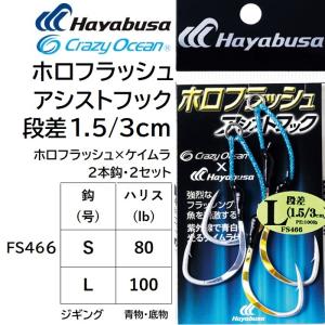 ハヤブサ/Hayabusa  ホロフラッシュアシストフック 段差 FS466 1.5/3cm S、L...