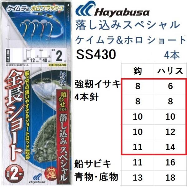 ハヤブサ/Hayabusa 落し込みスペシャル ケイムラ&amp;ホロフラッシュ ショート SS430 8-...