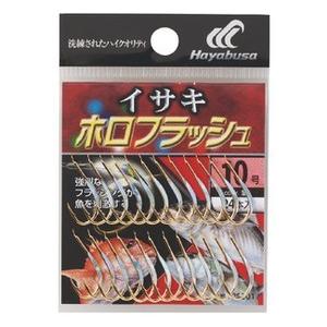 (5枚セット)ハヤブサ/HAYABUSA イサキ 金 ホロフラッシュ BS301 7, 8, 9, 10, 11, 12号 バラ針イサキ(メール便対応)｜f-marin