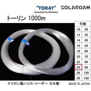 【東レ ハリス】道糸 高品質3点SET使用済み TORAY（東レ） トーリン 漁業者専用ナイロン 1000m カセ巻 18号 約