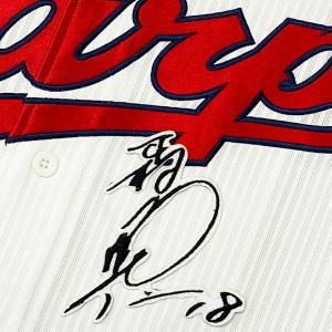 ☆送料無料☆広島 カープ 衣笠祥雄 サイン 白布 応援 刺繍 ワッペン