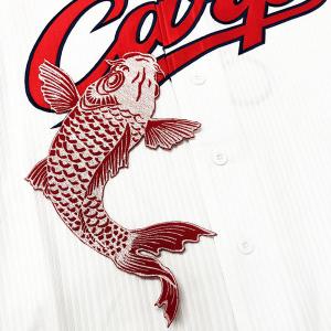 鈴木 選手　広島 カープ　シルエット　刺繍ワッペン ☆送料無料☆広島 カープ 鈴木誠也 応援歌 白布 刺繍 ワッペン