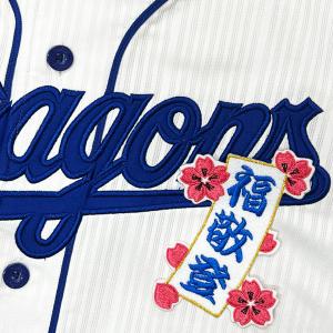 ☆送料無料☆中日 ドラゴンズ 福永裕基 シルエット & サイン 応援 刺繍