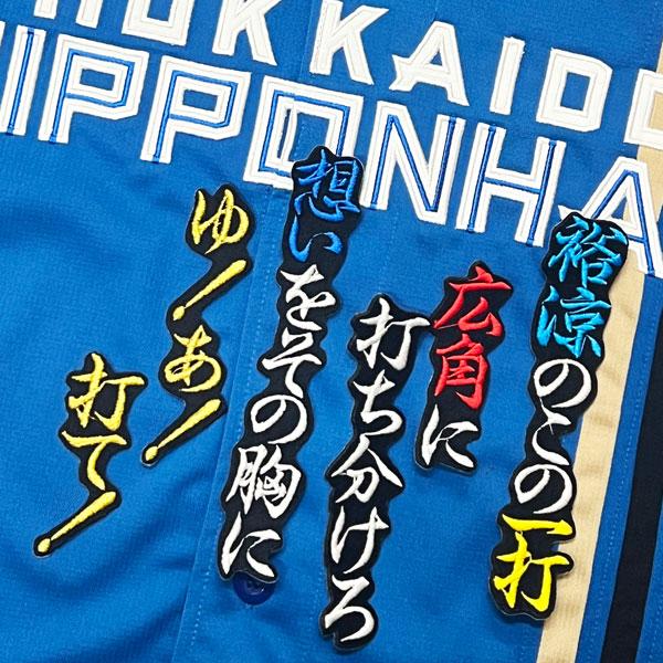 ★送料無料★北海道　日本ハム　ファイターズ　日ハム　田宮裕涼　応援歌　黒　刺繍　ワッペン　応援　ユニ...