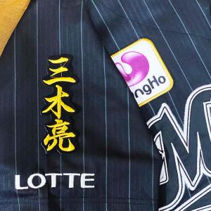 ☆送料無料☆千葉 ロッテ マリーンズ 中森俊介 毛筆 名前 応援 刺繍