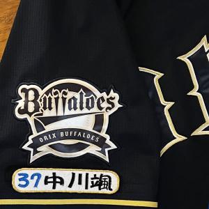 ☆送料無料☆オリックス バッファローズ 中川颯 ネーム 黒布 応援 刺繍