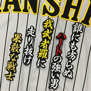 ☆送料無料☆阪神 タイガース 六甲おろし 2 応援歌 黒 刺繍 ワッペン
