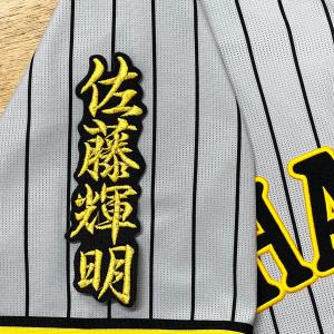 阪神 タイガース 茨木秀俊 ネーム 2 黒 応援 刺繍 ワッペン
